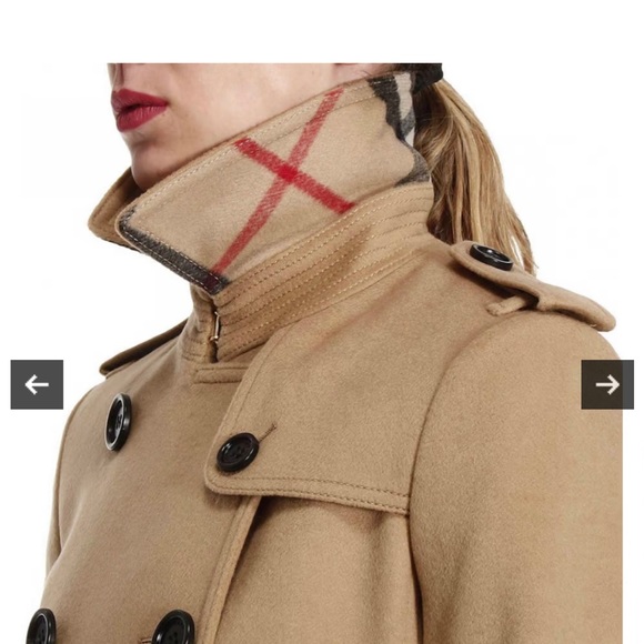 BURBERRY CASHMERE WOOL TRENCH COAT